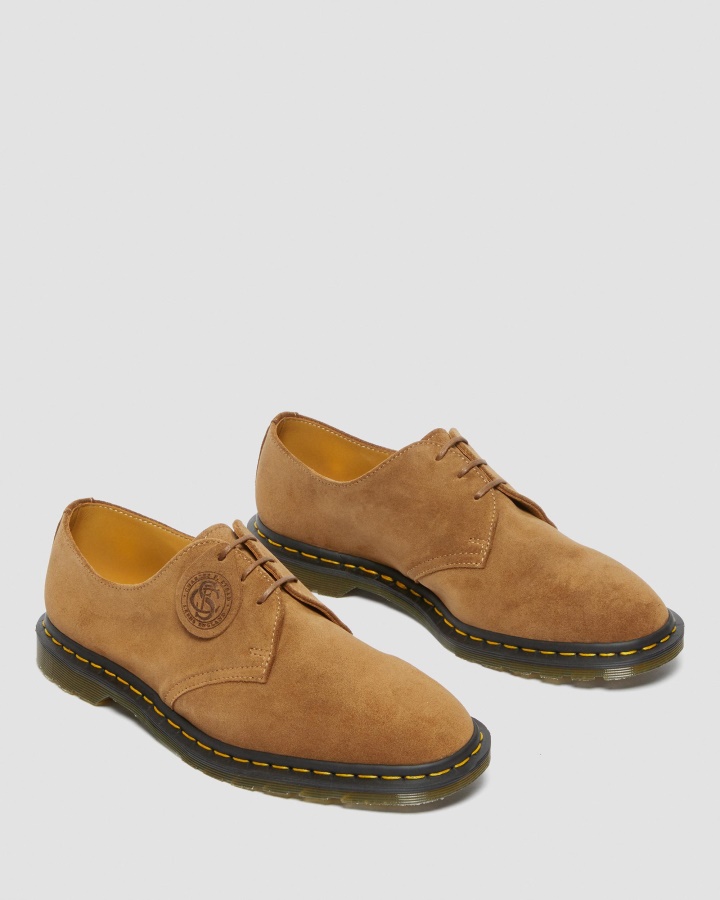 Brun închis, Repello, Piele De Căprioară De Vițel, Pantofi Oxford Dr.martens Romania Archie Ii Made In England.
