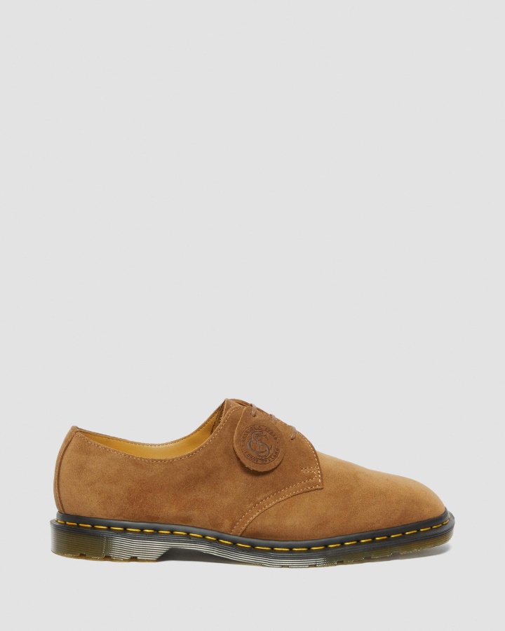 Brun închis, Repello, Piele De Căprioară De Vițel, Pantofi Oxford Dr.martens Romania Archie Ii Made In England.
