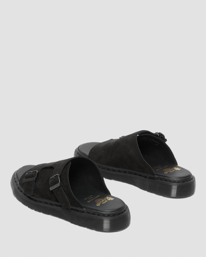 Dr.martens Romania Negru Repello Calf Piele Intoarsa Dayne Made In Anglia Sandale De Piele Intoarsa