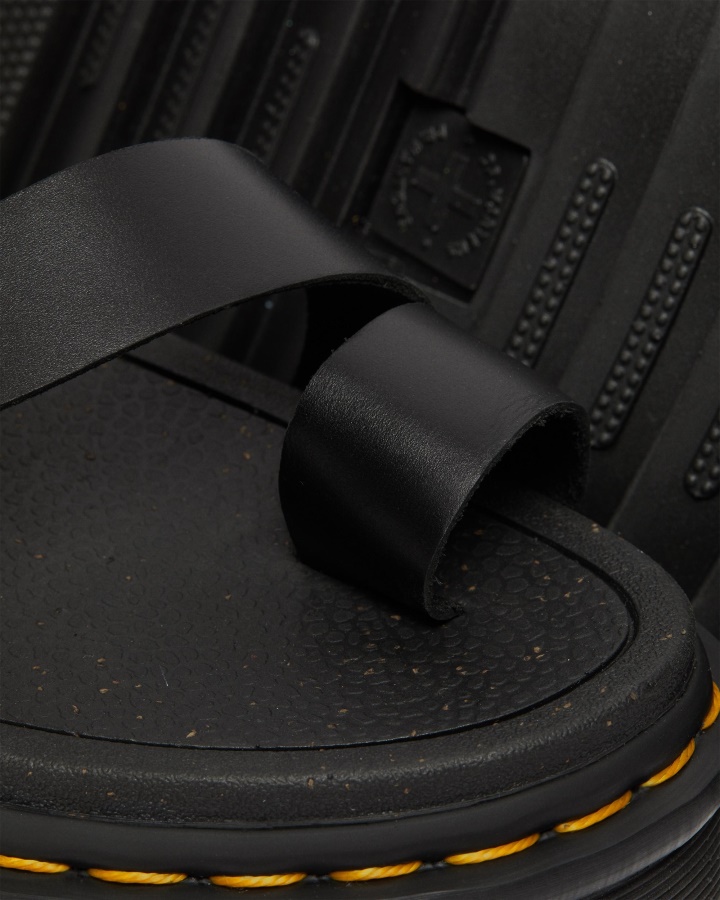 Sandale Fynn Cu Curea Din Piele Neagra Brando Dr.martens Romania