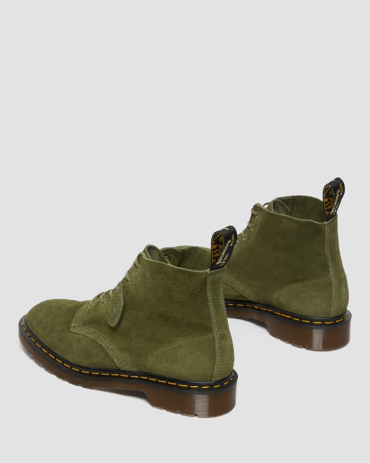 Botine Dr.martens Romania 101 Made In England Din Piele Intoarsa Verde Desert Oasis