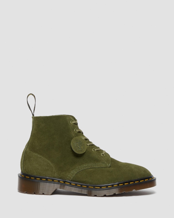 Botine Dr.martens Romania 101 Made In England Din Piele Intoarsa Verde Desert Oasis