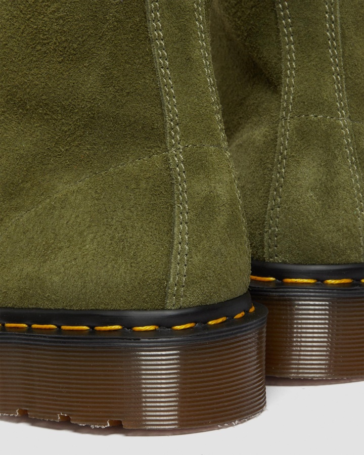 Botine Dr.martens Romania 101 Made In England Din Piele Intoarsa Verde Desert Oasis