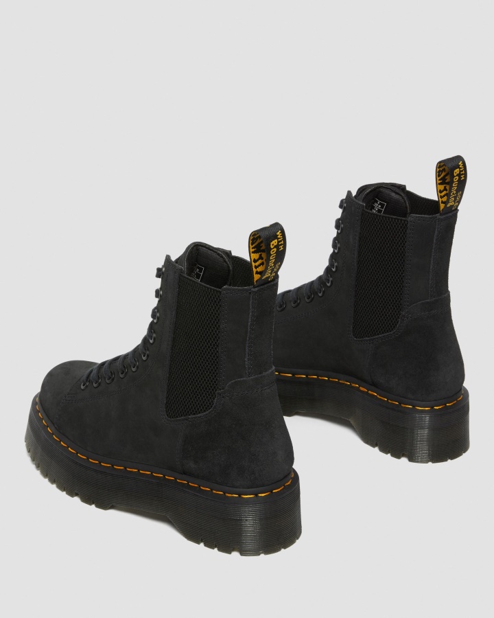 Dr.martens Romania Negru Kaya+mooth Jadon Piele Nubuck Cizme Platforma