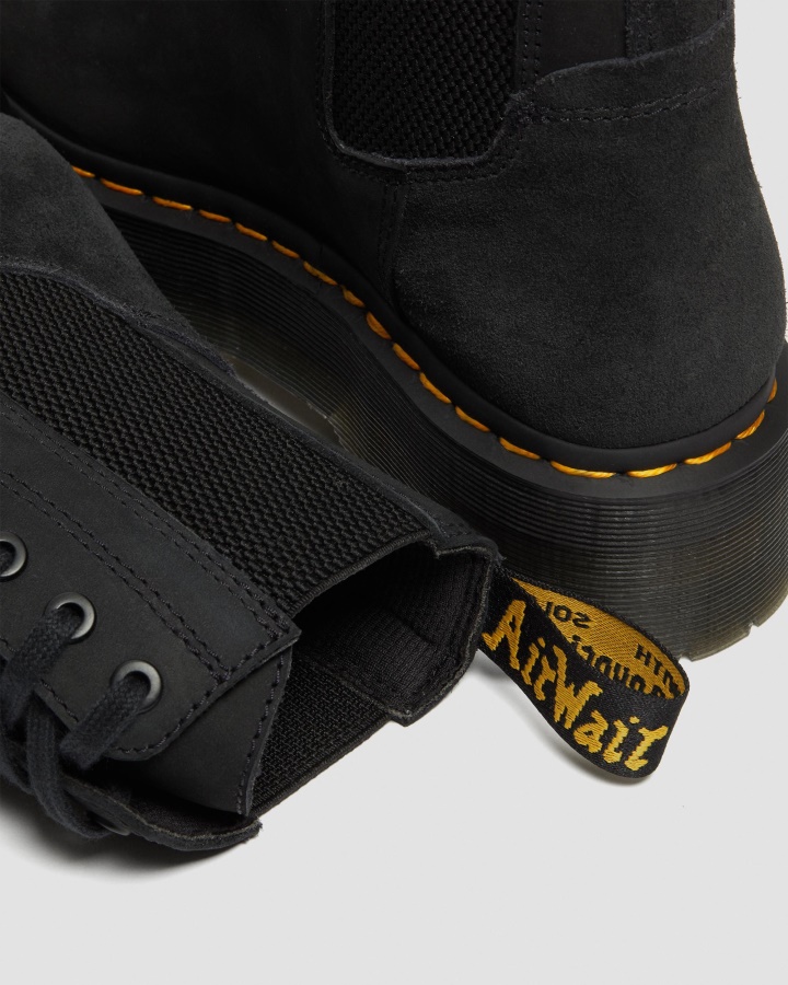 Dr.martens Romania Negru Kaya+mooth Jadon Piele Nubuck Cizme Platforma