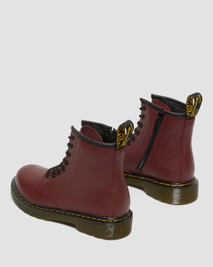 Cizme Dr.martens Romania Cherry Red Romario Junior 1460 Softy T Din Piele Cu Siret