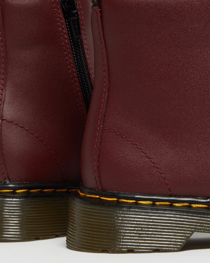 Cizme Dr.martens Romania Cherry Red Romario Junior 1460 Softy T Din Piele Cu Siret