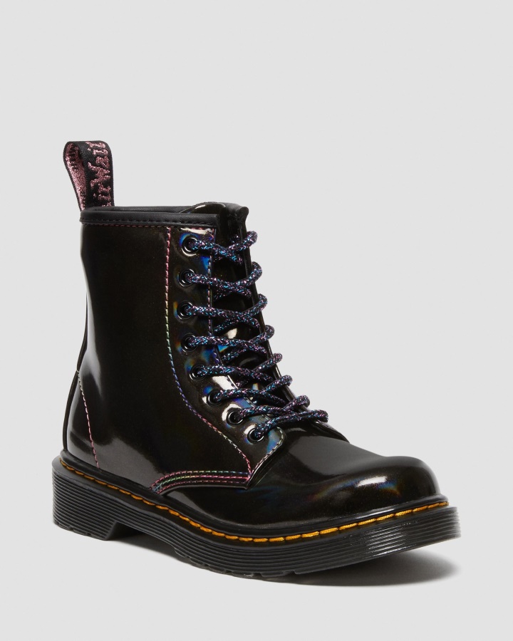 Cizme Junior 1460 Sparkle Rays Cu Siret Negru Lightshow Dr.martens Romania