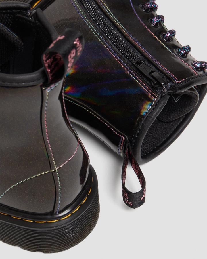 Cizme Junior 1460 Sparkle Rays Cu Siret Negru Lightshow Dr.martens Romania