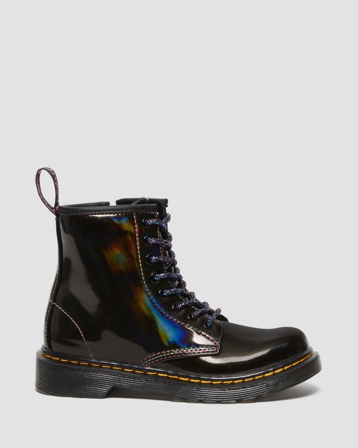 Cizme Junior 1460 Sparkle Rays Cu Siret Negru Lightshow Dr.martens Romania