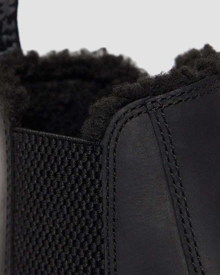 Cizme Chelsea Dr.martens Romania Black Republic Wp Junior 2976 Captusite Cu Blana Artificiala