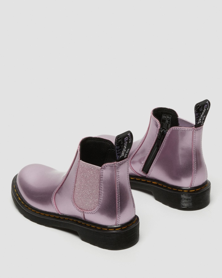 Cizme Chelsea Metalice Dr.martens Romania Pink Spark Junior 2976
