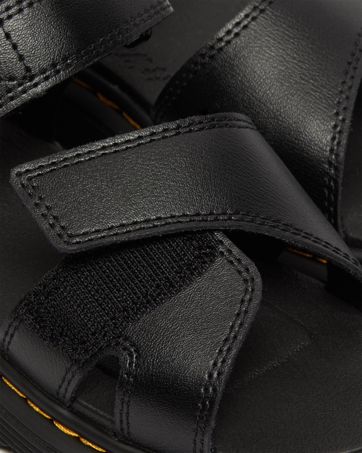 Sandale Din Piele Dr.martens Romania Black T Lamper Junior Vossie