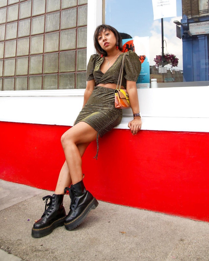 Dr.martens Romania Neagra Buttero Piele Molly Cizme Dama Piele Platforma