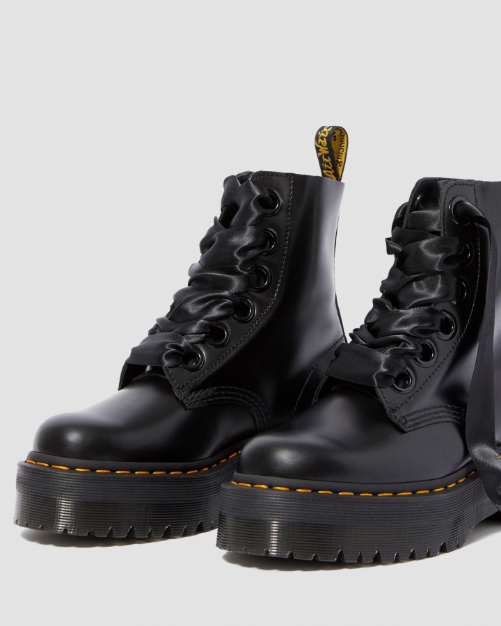 Dr.martens Romania Neagra Buttero Piele Molly Cizme Dama Piele Platforma