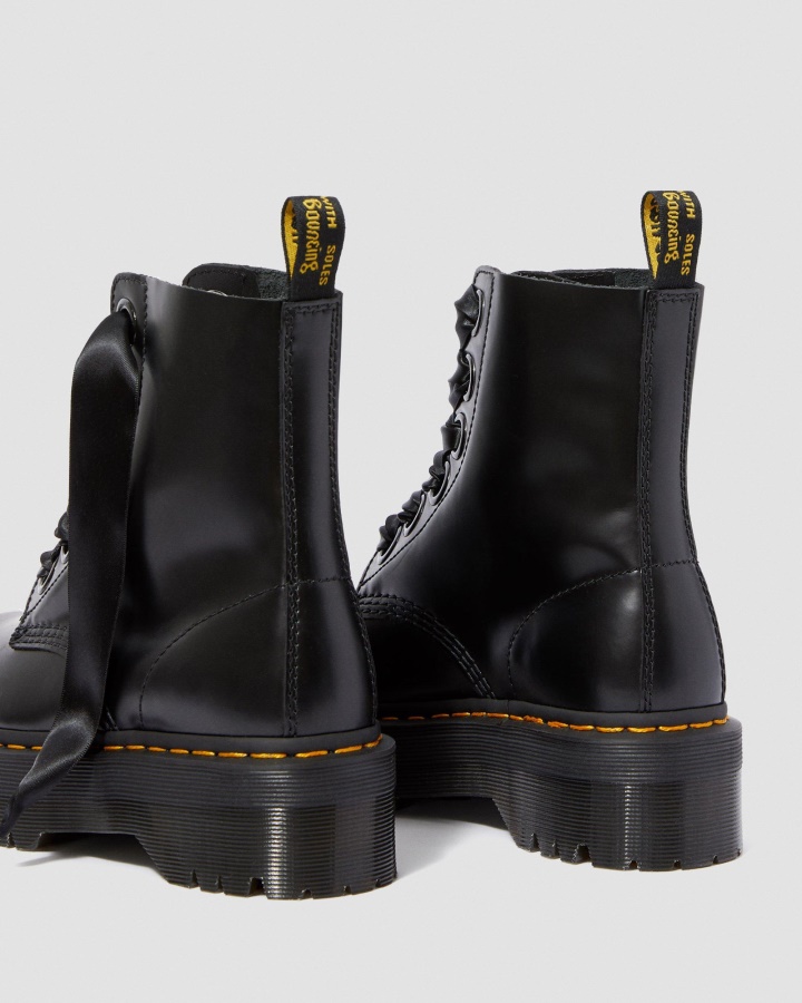 Dr.martens Romania Neagra Buttero Piele Molly Cizme Dama Piele Platforma