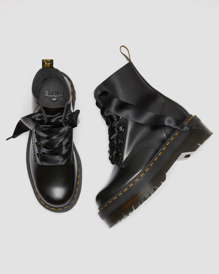 Dr.martens Romania Neagra Buttero Piele Molly Cizme Dama Piele Platforma