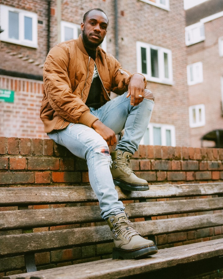 Cizme Utilitare Tarik Pentru Protecția Degetelor Dr.martens Romania Olive Premium Oil Skin Lamper+opencell Spacer Mesh