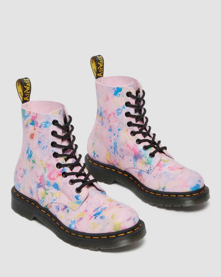 1460 Pascal Confetti Piele Intoarsa Siret Cizme Dr.martens Romania Roz