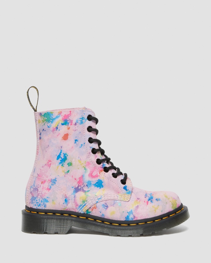 1460 Pascal Confetti Piele Intoarsa Siret Cizme Dr.martens Romania Roz