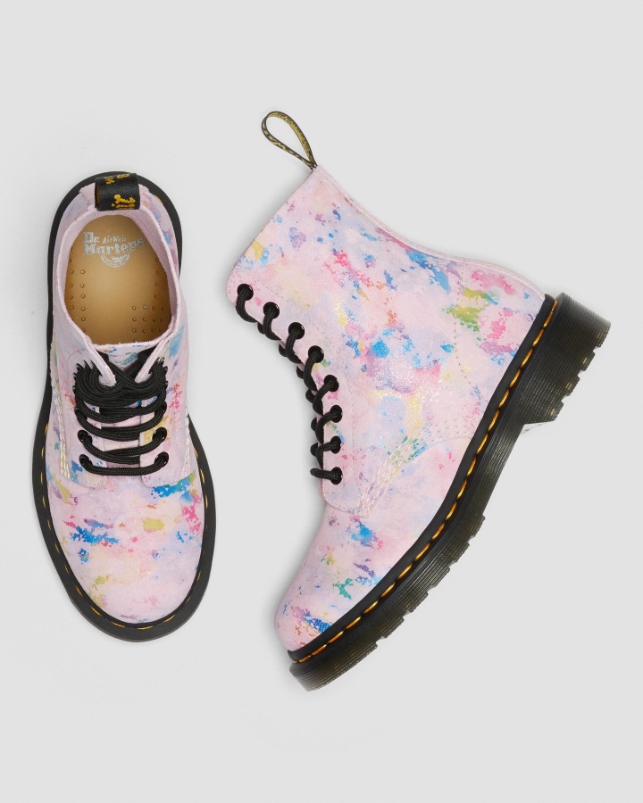 1460 Pascal Confetti Piele Intoarsa Siret Cizme Dr.martens Romania Roz