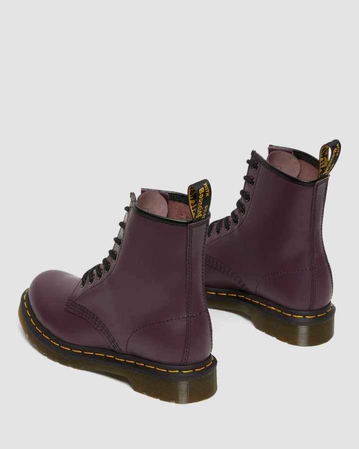 1460 Cizme Dama Piele Neteda Cu Siret Dr.martens Romania Mov Piele Neteda