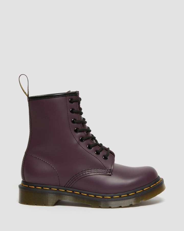 1460 Cizme Dama Piele Neteda Cu Siret Dr.martens Romania Mov Piele Neteda