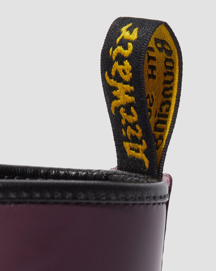 1460 Cizme Dama Piele Neteda Cu Siret Dr.martens Romania Mov Piele Neteda