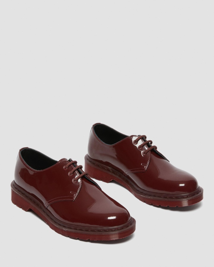1461 Made In England Mono Pantofi Oxford Din Piele Lacuita Dr.martens Romania Rosie