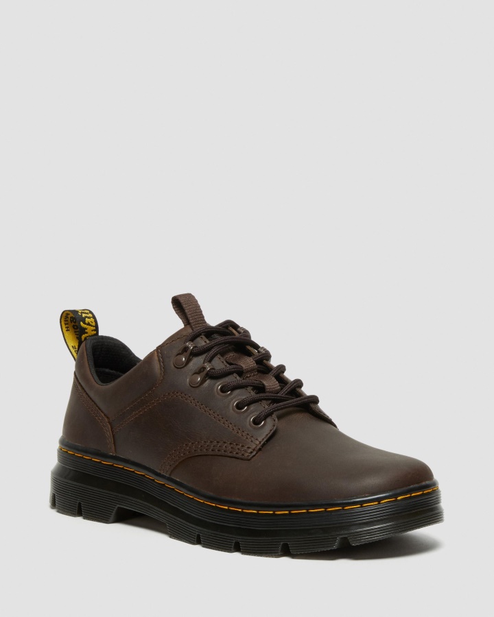 Pantofi Utilitar Din Piele Reeder Crazy Horse Maro închis Piele Cal Nebun Dr.martens Romania