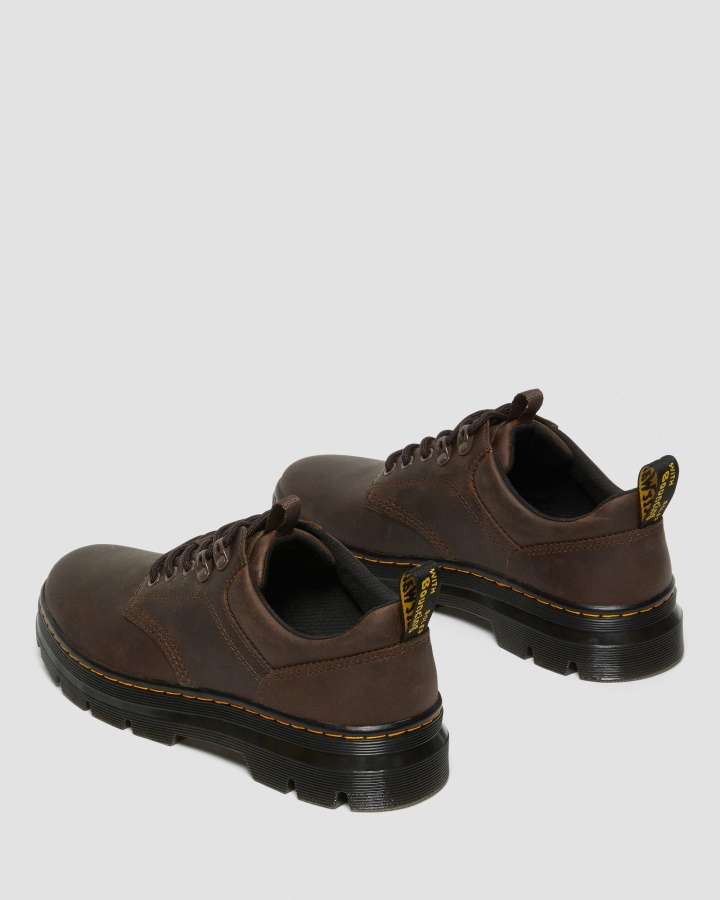 Pantofi Utilitar Din Piele Reeder Crazy Horse Maro închis Piele Cal Nebun Dr.martens Romania