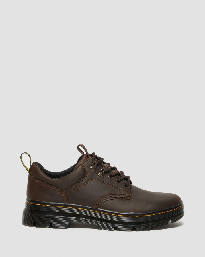 Pantofi Utilitar Din Piele Reeder Crazy Horse Maro închis Piele Cal Nebun Dr.martens Romania