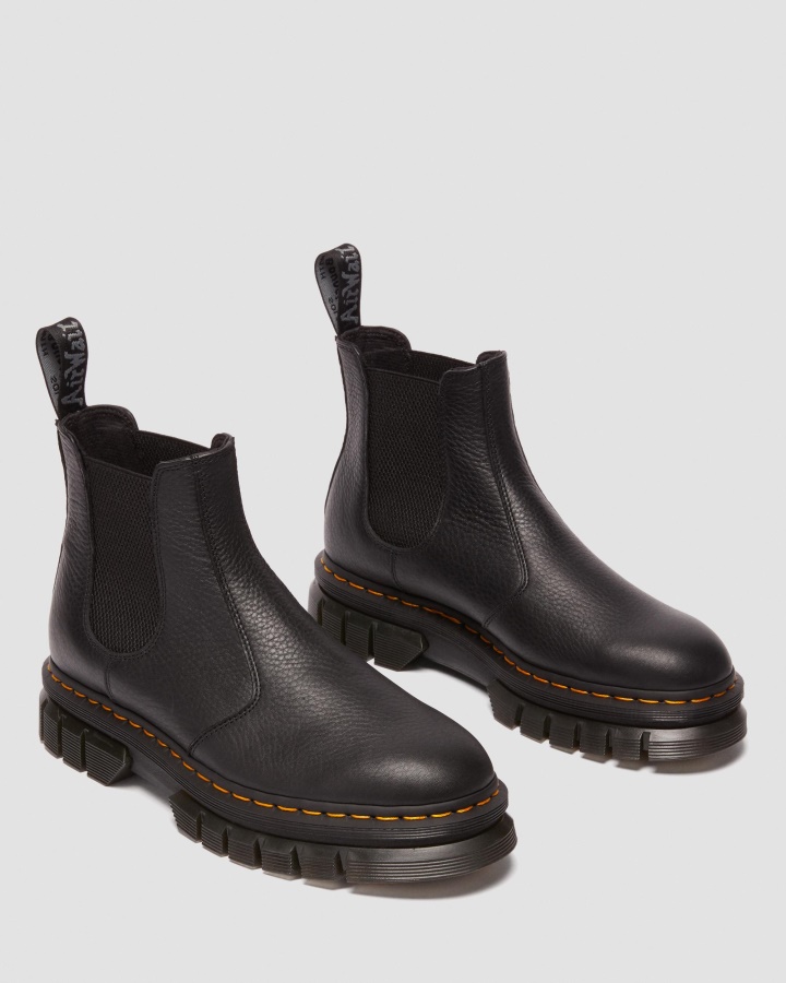 Dr.martens Romania Black Rikard Lunar Piele Cizme Chelsea