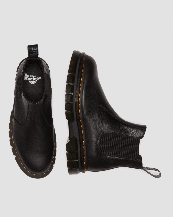 Dr.martens Romania Black Rikard Lunar Piele Cizme Chelsea