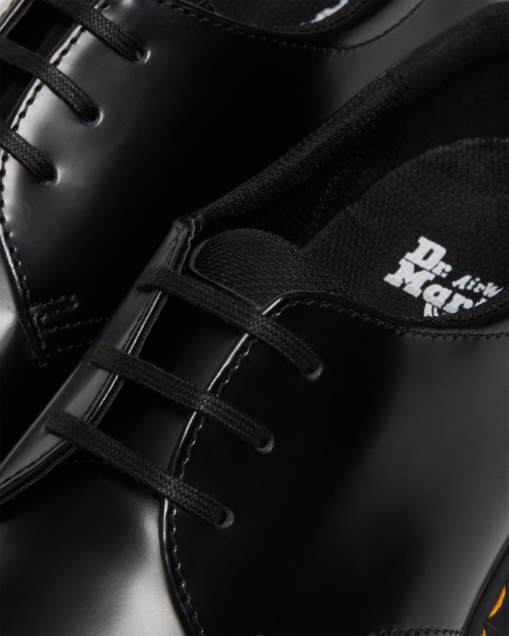 Rikard Pantofi Cu Platforma Piele Neteda Lustruita Neagra Lustruita Neteda Dr.martens Romania