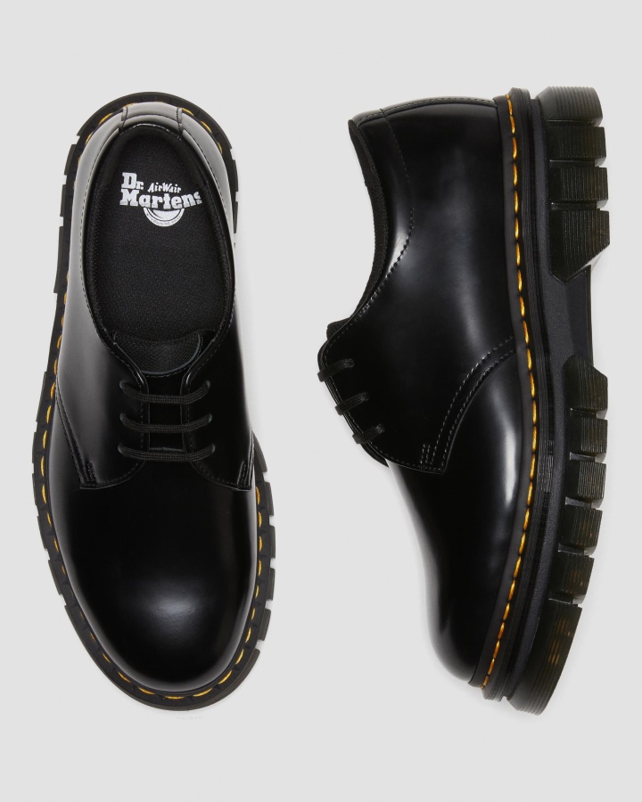 Rikard Pantofi Cu Platforma Piele Neteda Lustruita Neagra Lustruita Neteda Dr.martens Romania