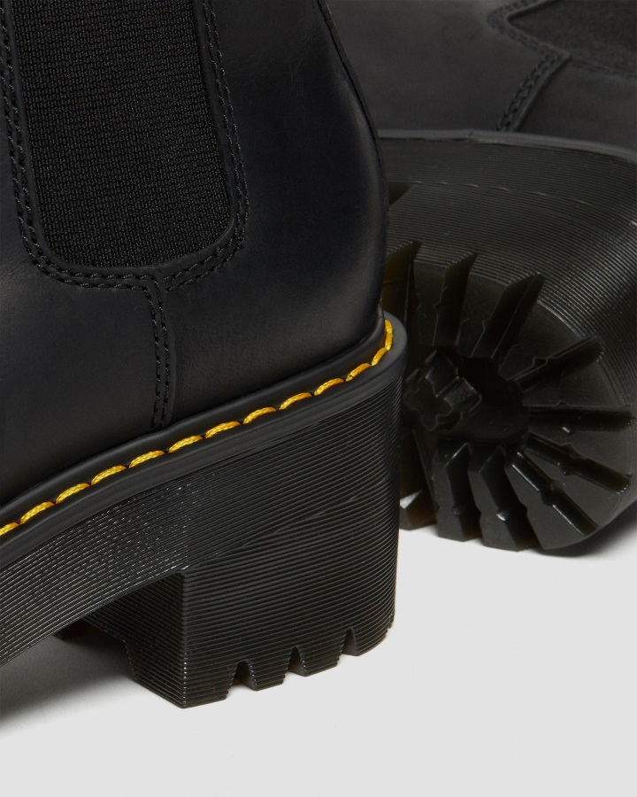 Cizme Chelsea Cu Platformă Din Piele Rometty Wyoming Negru Lustruit Wyoming Dr.martens Romania