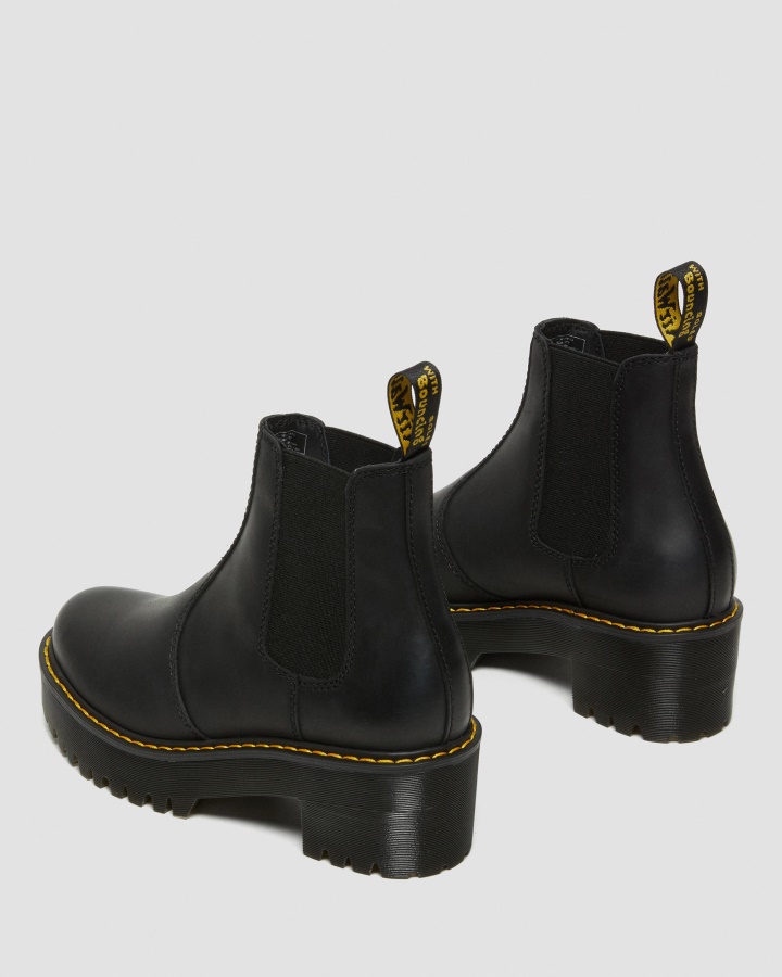 Cizme Chelsea Cu Platformă Din Piele Rometty Wyoming Negru Lustruit Wyoming Dr.martens Romania
