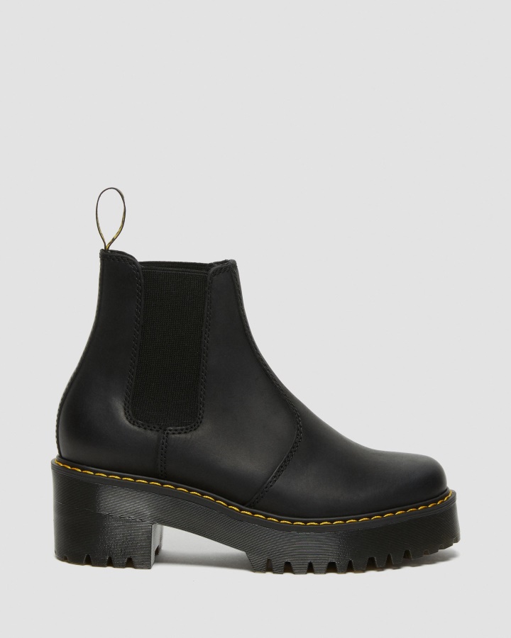 Cizme Chelsea Cu Platformă Din Piele Rometty Wyoming Negru Lustruit Wyoming Dr.martens Romania