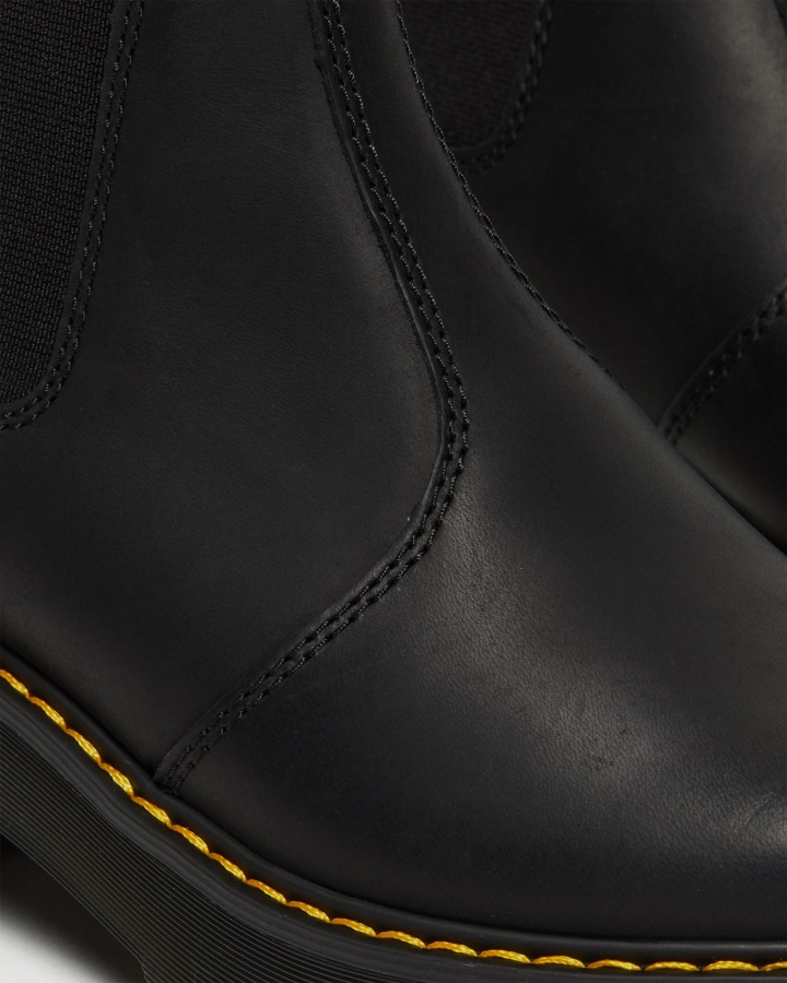 Cizme Chelsea Cu Platformă Din Piele Rometty Wyoming Negru Lustruit Wyoming Dr.martens Romania