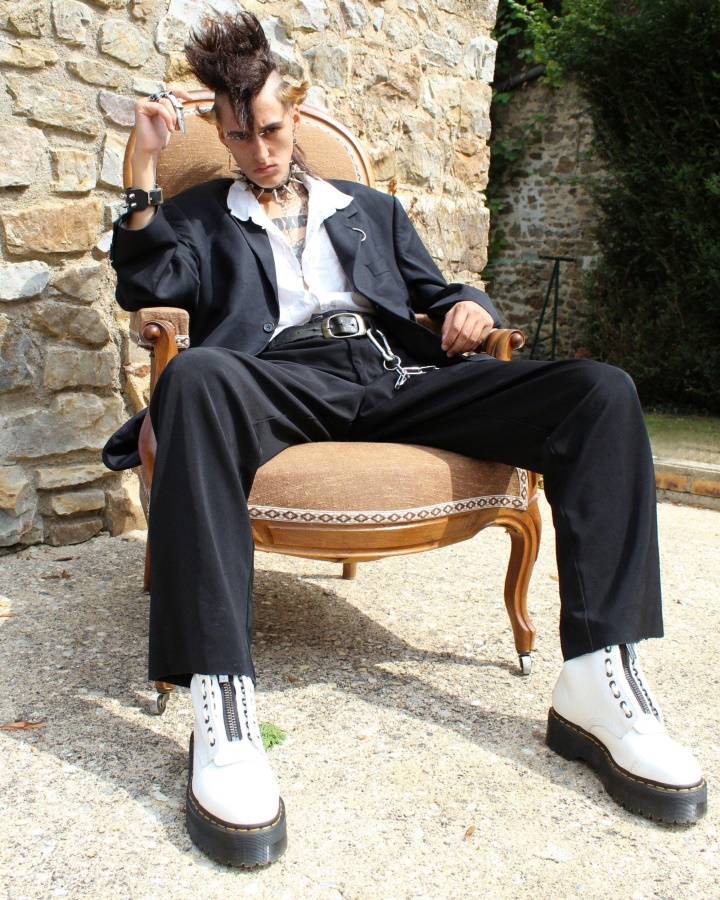 Dr.martens Romania Cizme Cu Platforma Din Piele Napa Frezata Alb Sinclair