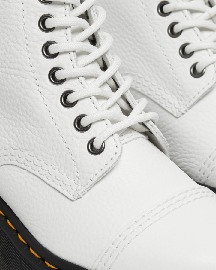 Dr.martens Romania Cizme Cu Platforma Din Piele Napa Frezata Alb Sinclair