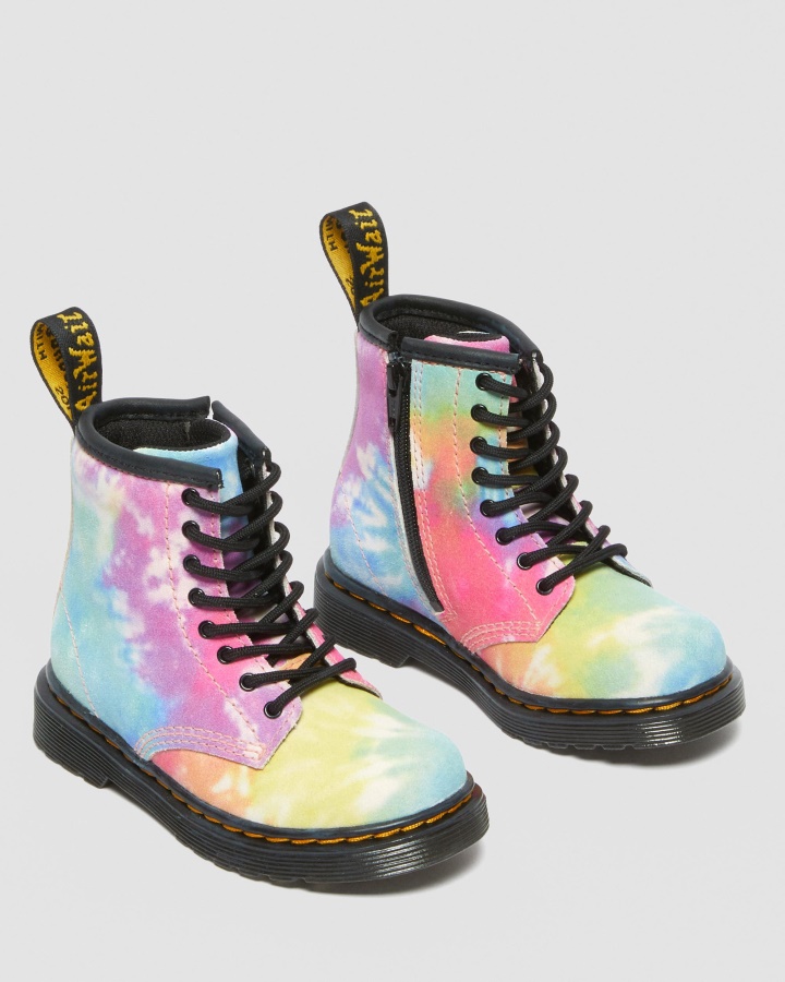 Cizme Cu șiret Pentru Copii Mici 1460 Tie Dye Multi Tie Dye Copii Dr.martens Romania