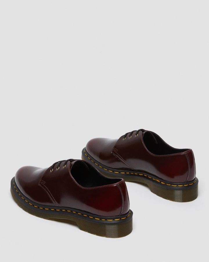 Dr.martens Romania Cherry Red Oxford Rub Off Vegan 1461 Pantofi Oxford