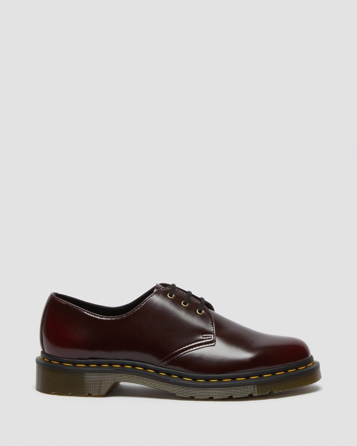 Dr.martens Romania Cherry Red Oxford Rub Off Vegan 1461 Pantofi Oxford