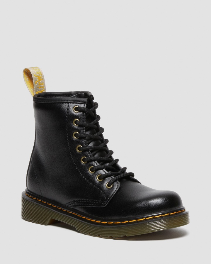 Dr.martens Romania Black Vegan Junior 1460 Cizme Cu Siret