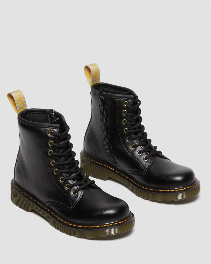 Dr.martens Romania Black Vegan Junior 1460 Cizme Cu Siret