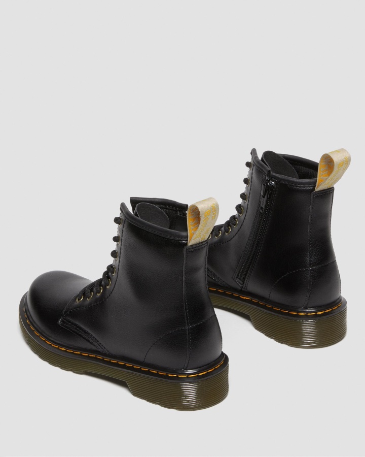 Dr.martens Romania Black Vegan Junior 1460 Cizme Cu Siret