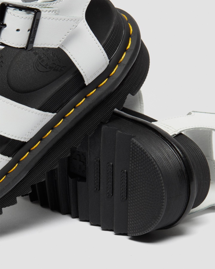 Sandale Blaire Hidro Cu Curele Din Piele Dr.martens Romania Alb Piele Hidro