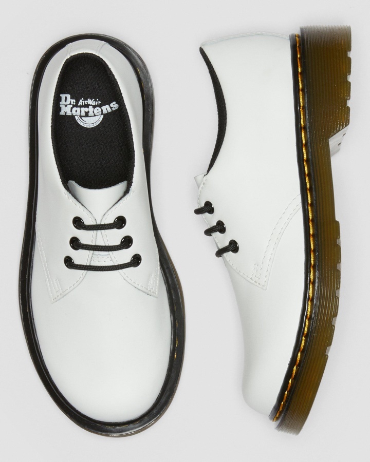 Junior 1461 Pantofi Din Piele Cu Siret Dr.martens Romania Alb Romario